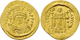 MAURICE TIBERIUS (582-602). GOLD Solidus. Constantinople. Light weight issue of 23 siliquae.