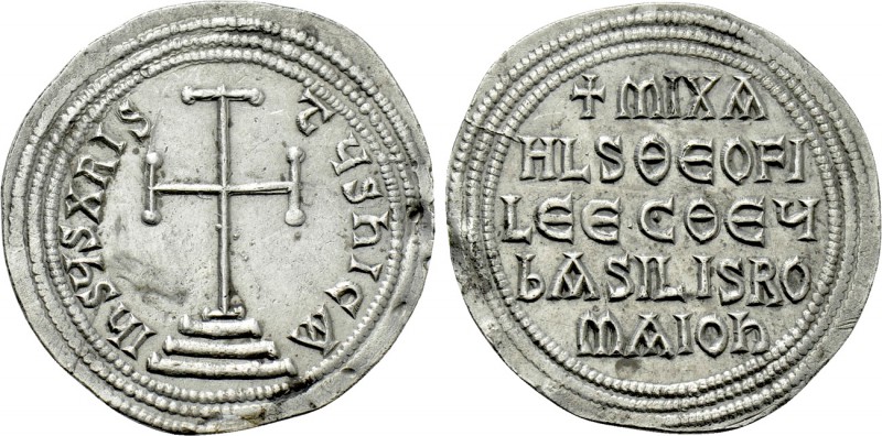 MICHAEL II THE AMORIAN with THEOPHILUS (820-829). Miliaresion. Constantinople. ...