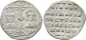 NICEPHORUS III BOTANIATES with MARIA (1078-1081). Miliaresion. Constantinople.
