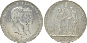 AUSTRIA. Franz Joseph I (1848-1916). Doppelgulden (1854-A). Wien (Vienna). Commemorating the Royal Wedding.