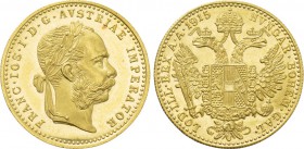 AUSTRIA. Franz Joseph I (1848-1916). GOLD Ducat (1915). Wien (Vienna). Restrike issue, struck 1920-1936.