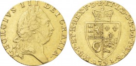 GREAT BRITAIN. George III (1760-1820). GOLD Guinea (1791). Royal (London). Spade type.