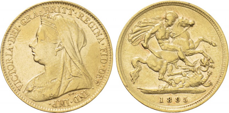 GREAT BRITAIN. Victoria (1837-1901). GOLD Half Sovereign (1895). Royal (London)....