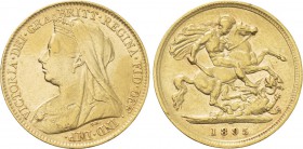 GREAT BRITAIN. Victoria (1837-1901). GOLD Half Sovereign (1895). Royal (London). Old Head type.