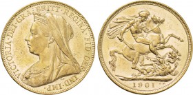 GREAT BRITAIN. Victoria (1837-1901). GOLD Sovereign (1901). Royal (London). Old Head type.