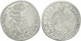 HOLY ROMAN EMPIRE. Leopold I (1657-1705). 15 Krajczar (1668-KB). Kremnitz.