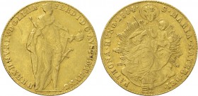 HUNGARY. Ferdinand I (1835-1848). GOLD Ducat (1844). Wien (Vienna).