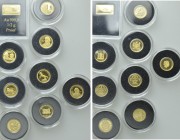 9 Gold Medals and Bars (9 x 0.5 gr 999.9).