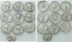 10 Antoniniani and Denari of Elagabal.