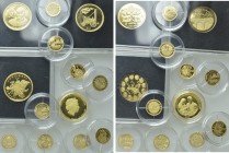 13 Gold Medals and Coins (15.96 gr fine).