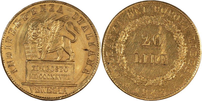 VENEZIA, GOVERNO PROVVISORIO, 1848-1849 - LIRE 20 - 1848

Rif. bibl. Pagani 17...