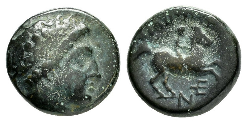KINGS of MACEDON. Philip II (359-336 BC).Uncertain mint in Macedon.Ae.

Obv : Di...