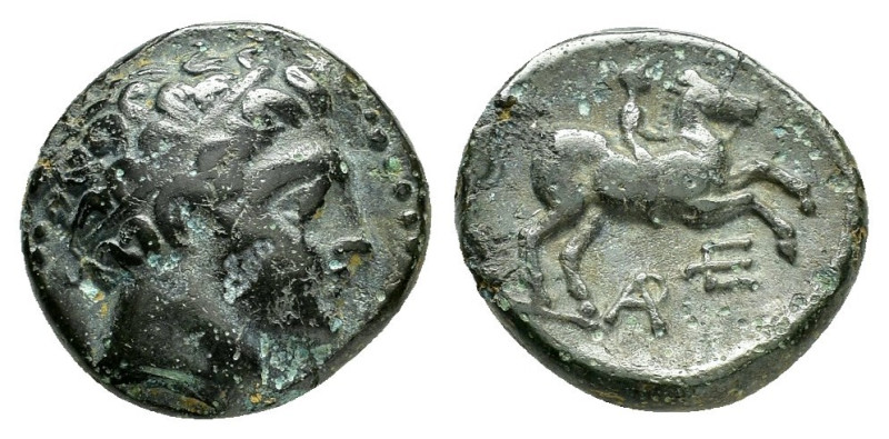 KINGS of MACEDON. Philip II.(359-336 BC).Uncertain mint in Macedon.Ae.

Obv : Di...