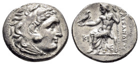 KINGS of MACEDON. Alexander III The Great.(336-323 BC). Drachm. 

Obv : Head of Herakles right, wearing lion skin.

Rev : AΛEΞANΔPOY.
Zeus Aëtophoros ...