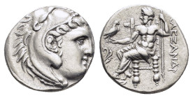 KINGS of MACEDON. Alexander III The Great.(336-323 BC).Uncertain mint in Macedon or Greece.Drachm. 

Obv : Head of Herakles right, wearing lion skin.
...