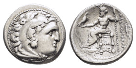 KINGS of MACEDON. Alexander III The Great.(336-323 BC).Magnesia ad Maeandrum.Drachm. 

Obv : Head of Herakles to right, wearing lion skin headdress.

...