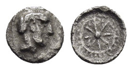 ASIA MINOR. Uncertain. (5th century BC). Hemiobol.

Condition : Good very fine.

Weight : 0.21 gr
Diameter : 6 mm