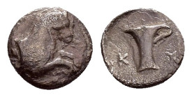 AEOLIS. Kyme.(350-250 BC).Trihemiobol.

Condition : Good very fine.

Weight : 0.74 gr
Diameter : 9 mm