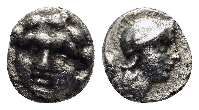 PISIDIA.Selge.(Circa 350-300 BC).Obol.

Obv : Facing gorgoneion.

Rev : Helmeted...