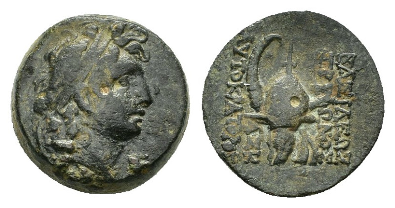 SELEUKID KINGS of SYRIA.Tryphon (Circa 142-138 BC).Ae.

Obv : Diademed head righ...