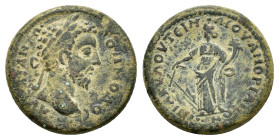 PHRYGIA. Amorium.Commodus (177-192). Ae.

Unpublished (not on RPC Online), uncertain magistrate (?)

Condition : Good very fine.

Weight : 13.5 gr
Dia...