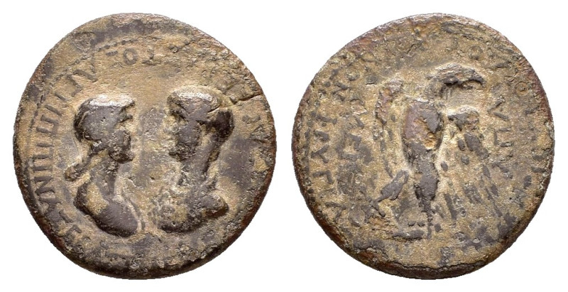 PHRYGIA. Apamea. Nero with Agrippina II (54-68). Ae.

Obv : ΝΕΡΩΝ ΚΑΙΣΑΡ ΣΕΒΑΣΤΟ...