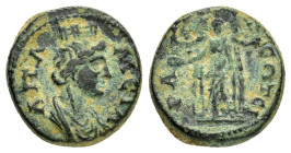 PHRYGIA. Apamea. Pseudo-autonomous. Time of the Severans (193-235). Ae.

Obv : AΠAMЄIA.
Turreted and draped bust of Tyche right.

Rev : CΩTЄIPA.
Hekat...