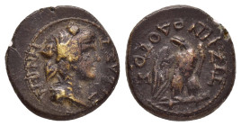 PHRYGIA. Sebaste. Pseudo-autonomous.Time of Nero.( (54-68).Ae.

Condition : Good very fine.

Weight : 2.6 gr
Diameter : 14 mm