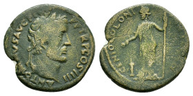 PISIDIA. Antioch. Antoninus Pius (138-161). Ae.

Obv : ANTONINVS AVG PIVS P P TR P COS IIII.
Laureate head right.

Rev : GENIO COLONIE ANTIOCH.
Genius...