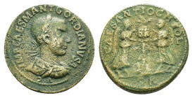 PISIDIA. Antioch. Gordian III (238-244). Ae.

Obv : IMP CAES M ANT GORDIANVS AVG.
Laureate, draped and cuirassed bust right.

Rev : CAES ANTIOCH COL /...