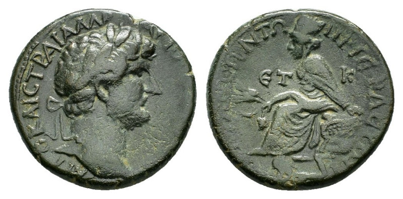 CAPPADOCIA. Tyana. Hadrian (117-138). Ae.

Obv : AVTO KAIC TPAIA AΔPIANOC CЄBACT...