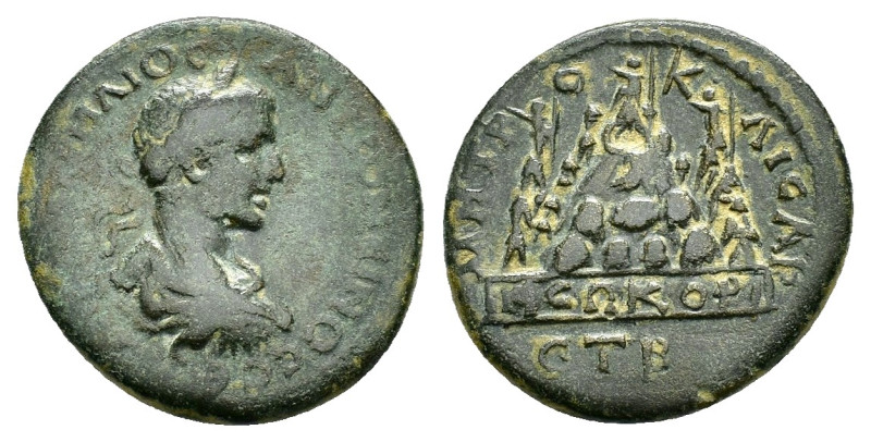 CAPPADOCIA. Caesarea. Elagabalus (218-222). Ae.

Obv : ΑΥ Κ Μ ΑΥΡΗΛΙΟϹ ΑΝΤⲰΝƐΙΝΟ...