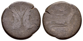 ANONYMOUS.(135-125 BC).Rome.Ae.

Condition : Good very fine.

Weight : 20.3 gr
Diameter : 31 mm