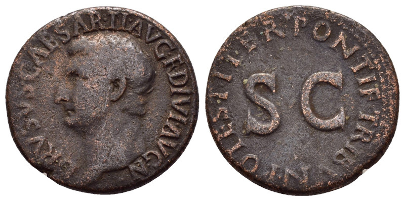 DRUSUS (Died 23).Rome. Struck under Tiberius.Ae.

Ob v: DRVSVS CAESAR TI AVG F D...