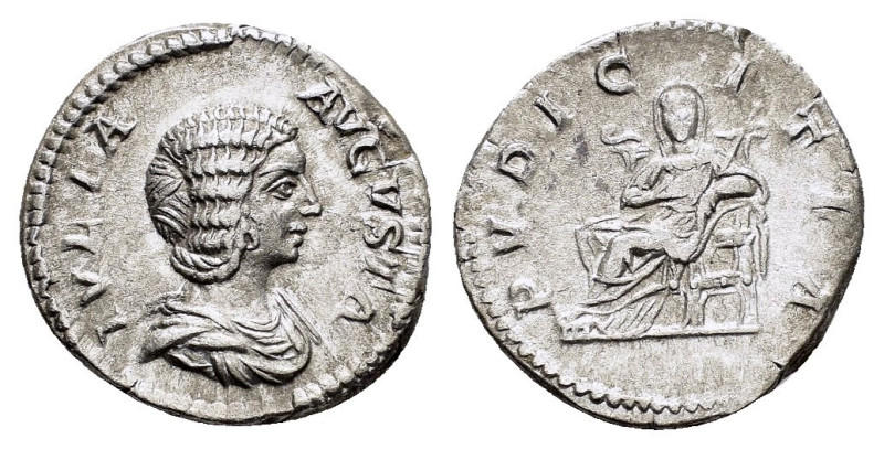 JULIA DOMNA (Augusta, 193-211).Rome.Denarius.

Obv : IVLIA AVGVSTA.
Draped bust ...