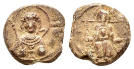 BYZANTINE LEAD SEAL.(Circa 7th-11th Century).Pb.

Condition : Good very fine.

Weight : 5.09 gr
Diameter : 17 mm