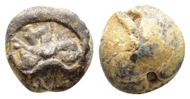 BYZANTINE LEAD SEAL.(Circa 7th-11th Century).Pb.

Condition : Good very fine.

Weight : 6.3 gr
Diameter : 14 mm