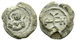 BYZANTINE LEAD SEAL.(Circa 7th-11th Century).Pb.

Condition : Good very fine.

Weight : 12.1 gr
Diameter : 23 mm