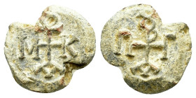 BYZANTINE LEAD SEAL.(Circa 7th-11th Century).Pb.

Condition : Good very fine.

Weight : 11.2 gr
Diameter : 23 mm
