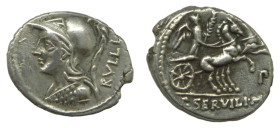 Gens Servilia 100 a.C. Denario. (s 14) (Cal.1277) Ar 3,6 gr.
MBC+