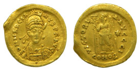 Marciano. Roma Imperial. Solido. (450-457 d.C) Constantinopla. (Ric-X 510). (Depeyrot-87/1). Anv.: D N MARCIANVS P F AVG. Rev.: VICTORIA AVGGGI. CONOR...