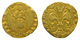 Pere III (1336-1387). Valencia. Florín. Au 3,43 gr. (Cru.V.S. 392) 
BC