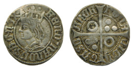 Fernando II (1479-1516). Barcelona. Croat (Cal-55). (Cru-1141.2). Ag. 3,06 gr.
BC+