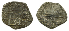Felipe II (1556-1598). 1588. 1/2 real. Sevilla. (AC153). Ar. 1,55 gr.
BC