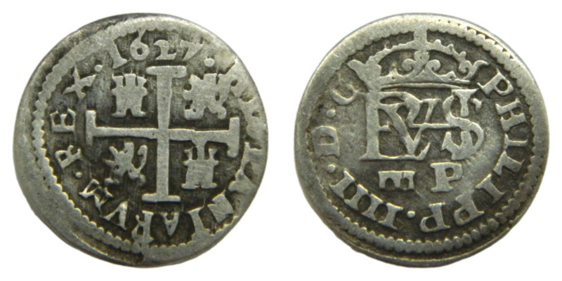 Felipe IV (1621-1665) 1627 P. Segovia. 1 Real. Acueducto de 2 arcos. (AC620) Ar ...