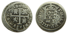 Felipe IV (1621-1665) 1627 P. Segovia. 1 Real. Acueducto de 2 arcos. (AC620) Ar 1,21 gr. 
MBC