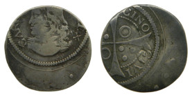 Carlos II (1665-1700). Barcelona. Croat. Ar 1,95 gr. Muy Descentrado.
BC