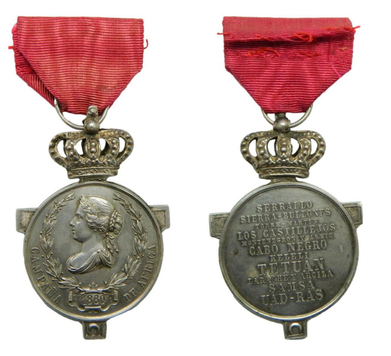 Medalla de Honor. Africa (10,5,1860). Distinción a las fuerzas que intervinieron...