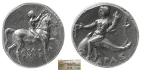 CALABRIA, Tarentum. ca. 272-240 BC. AR Nomos. ANACS-EF 40.