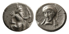 CILICIA, Tarsos, 4th. Century BC. AR Tetartemorion. Extremely rare.